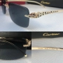 Cartier Мъжки слънчеви очила правоъгълни 3 цвята черни кафяви прозрачни, снимка 4