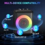 Нова домашна Караоке машина 30W + 2 безжични микрофона, Bluetooth 5.3, LED, снимка 3