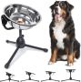 Vexong Повдигната купа за кучета със стойка, регулируема височина, неръждаема стомана, 25 х 8 см, снимка 1 - За кучета - 45616729