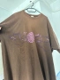 Кафява рисувана тениска, снимка 3