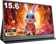Преносим монитор, 15.6 инча 1080P FHD IPS втори екран за лаптоп с USB-C и Mini HDMI, грижа за очите,, снимка 1