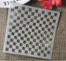 шах мат табла ситни квадратчета квадрати мрежа решетка стенсил шаблон украса торта боя Scrapbooking