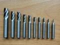 Комплект нови HSS фрезери 10 броя, снимка 1