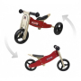 Дървено колело за баланс 2 в 1 FUNBEE - червено (004)