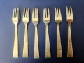Стари антикварни посребрени  вилички 6 бр., снимка 2