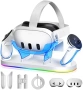 Нова докинг Зарядна станция Meta Quest 3 3S за headset и 2 контролера, снимка 1