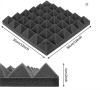 24 бр. пирамидални акустични панели 30×30×5 см Акустична пяна Шумоабсорбираща, снимка 9