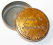 1910те Сладкарска "Фабрика Балъкчиевъ" Старинна рекламна метална кутийка от бонбони 
