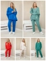 Дамски Oversize памучен комплект суичър + панталон, 5цвята , снимка 1