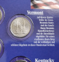 САЩ. 1/4 Американски долари . Quarter . 5 бройки . Цялата серия на 2001 година.UNC. Американски щати, снимка 4