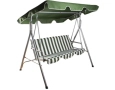 Градинскa люлка двуместна, бял/зелен - 140 *110*H153, снимка 6