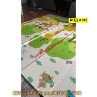 Сгъваемо детско килимче за игра, топлоизолиращо 160x180x1cm - Трафик + Джунгла - КОД 4142, снимка 12 - Други - 45509718