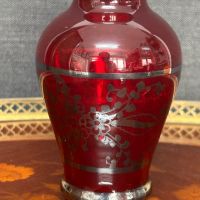 Кристална ваза Bohemia със сребро, снимка 2 - Вази - 45334592