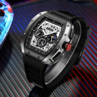 2024 FOXBOX луксозен кварцов часовник,водоустойчив,хронограф, снимка 2 - Мъжки - 45009985