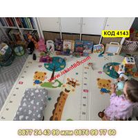 Сгъваемо детско килимче за игра, топлоизолиращо 180x150x1cm - Жираф и Цифри - КОД 4143, снимка 8 - Други - 45509785