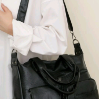 Голяма дамска чанта за ръка или рамо от високо качество екокожа, снимка 5 - Чанти - 45069565
