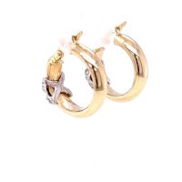 Златни обеци Tiffany i Co 4,75гр. 14кр. проба:585 модел:23187-5, снимка 5 - Обеци - 45179795