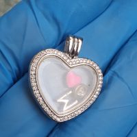 Сребърно колие Сърце Pandora, снимка 4 - Колиета, медальони, синджири - 45539416