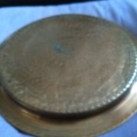 Медна чиния винтидж фи външен 235мм и вътррешен фи 190мм Н-14мм , снимка 6 - Антикварни и старинни предмети - 45438495
