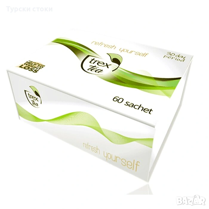 🌿 TREX Tea – 30 дневен детокс за отслабване 60 пакетчета, снимка 1