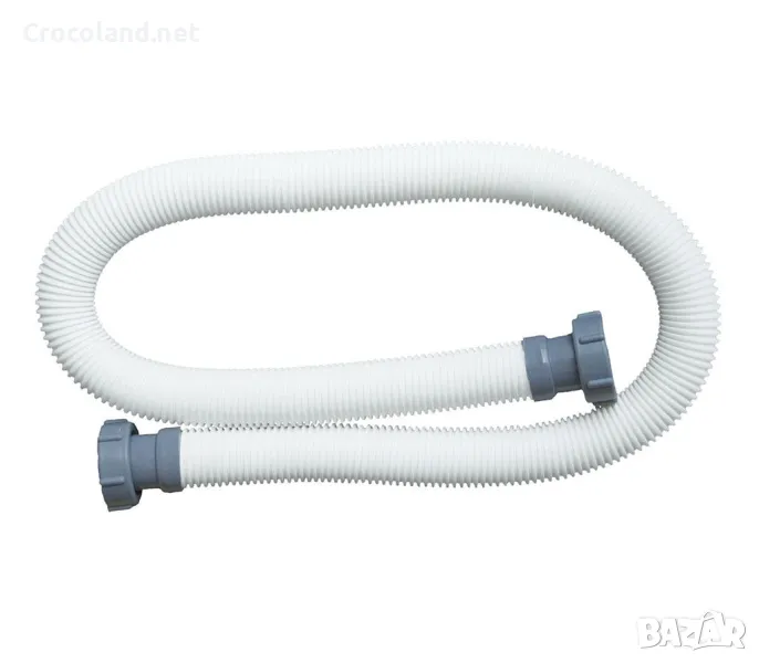 Маркуч за басейн INTEX, 150 см, PVC, диаметър 38 мм, издръжлив, бял, снимка 1
