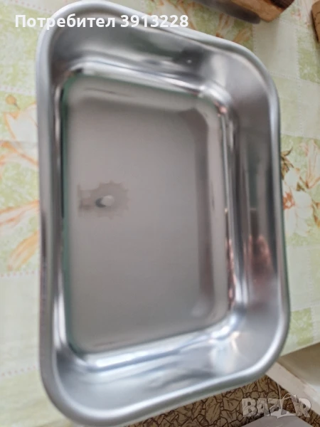 Тава, инокс , 28 на 20 см, снимка 1