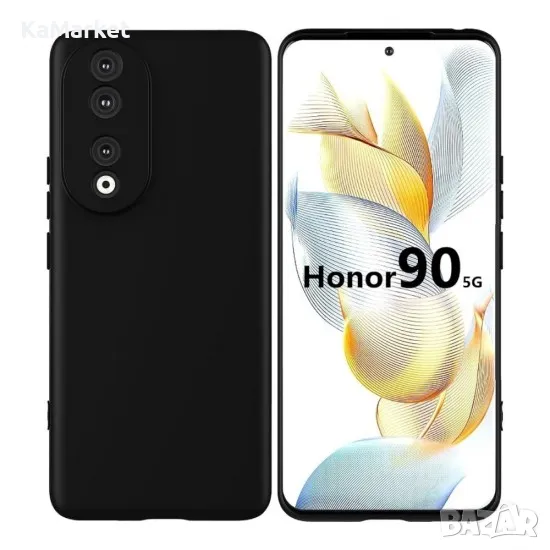 Силиконов кейс bSmart Silicone Soft Cover, За Honor 90, Черен, снимка 1