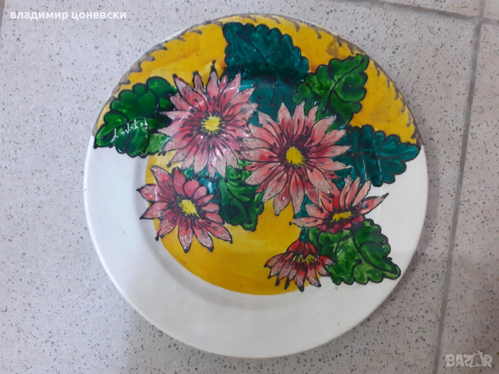 Ръчно рисувана чиния,декорация, снимка 1