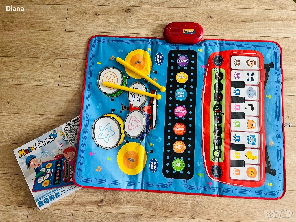Голяма музикална постелка за бебета и деца, снимка 1