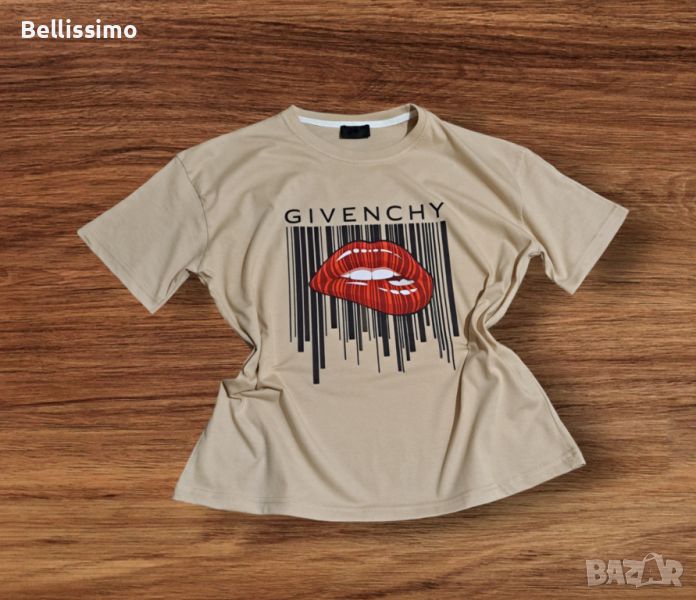 *Givenchy* Дамска тениска в бежов цвят, oversized, снимка 1