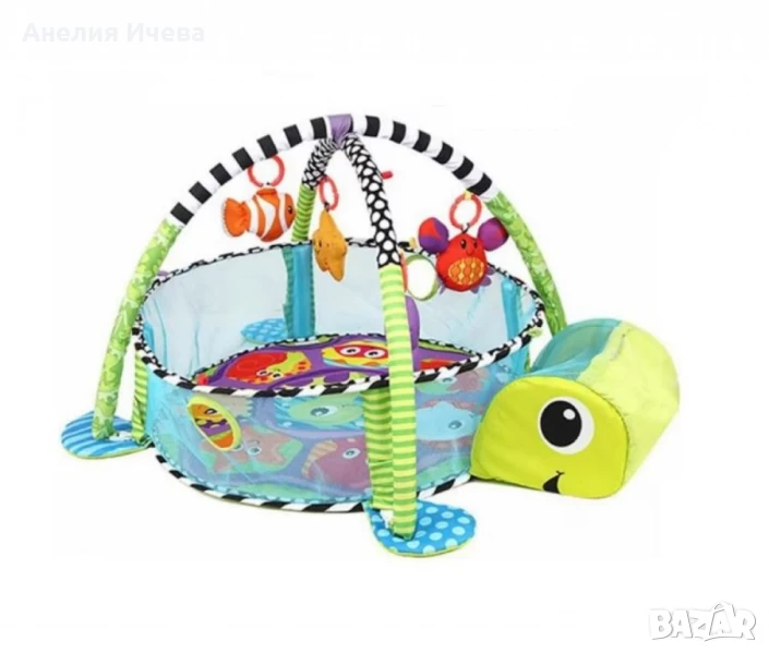 Център за игра с матрак за активност и кошара за бебе, снимка 1