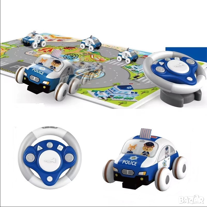 Полицейска мека кола Mondo с дистанционно и звуци 🚓, снимка 1