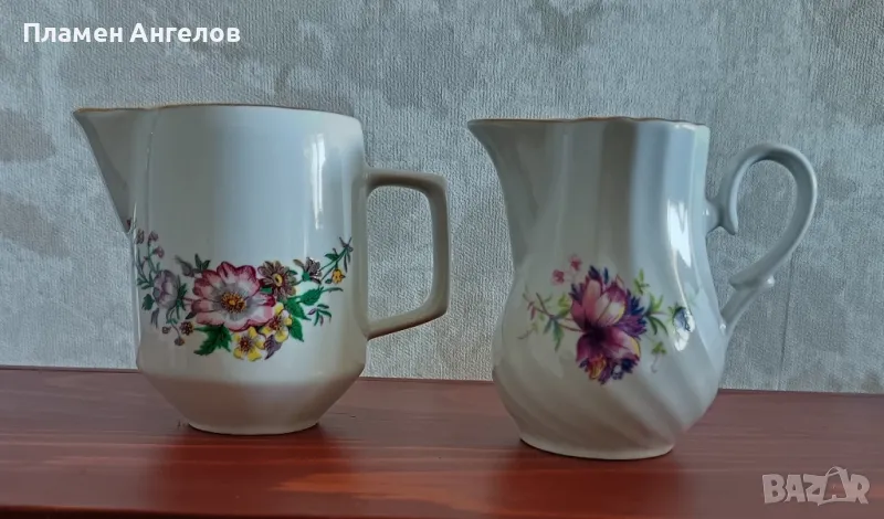 Стар български порцелан - 2броя канички2бр, латиери. , снимка 1