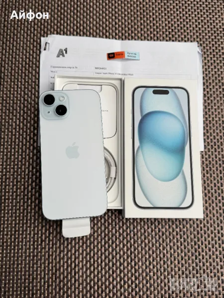 НОВ!24М ГАР /*ЛИЗИНГ*/ IPhone 15 128Gb / Blue / Айфон, снимка 1