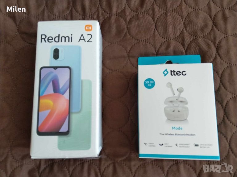 Xiaomi Redmi A2 и безжични слушалки ttec - TWS Mode., снимка 1