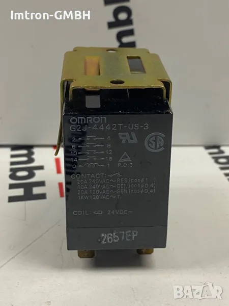 Реле OMRON G2J-4442T-US-3 UNIVERSAL ALL PURPOSE RELAY 4PST 24VDC 20A 120VAC, снимка 1