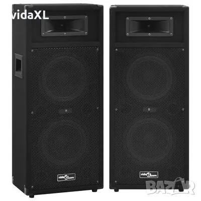 vidaXL Професионални пасивни Hifi говорители за сцена 2 бр 1000W черни（SKU:70102）, снимка 1