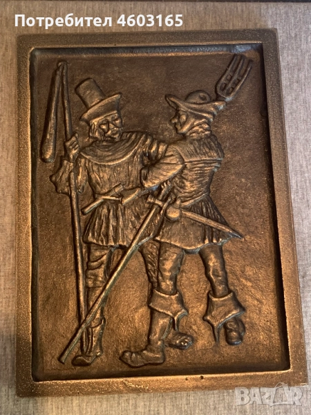 стара чугунена отливка картина , снимка 1