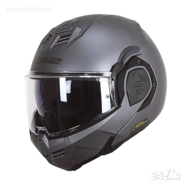 Топ Цена Отваряeмa мото Каска LS2 FF906 ADVANT 360 TITANIUM MATT,очила, снимка 1