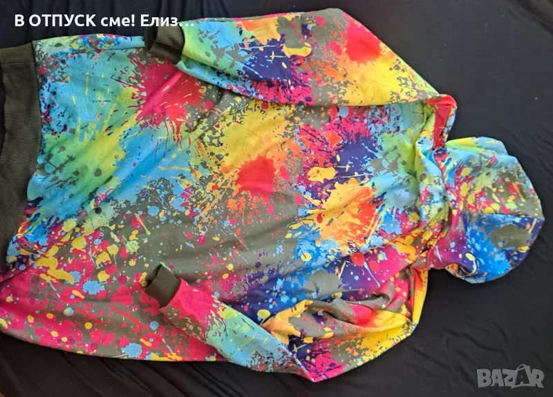 Суичер.туника рокля торбести електрик цветове, снимка 1