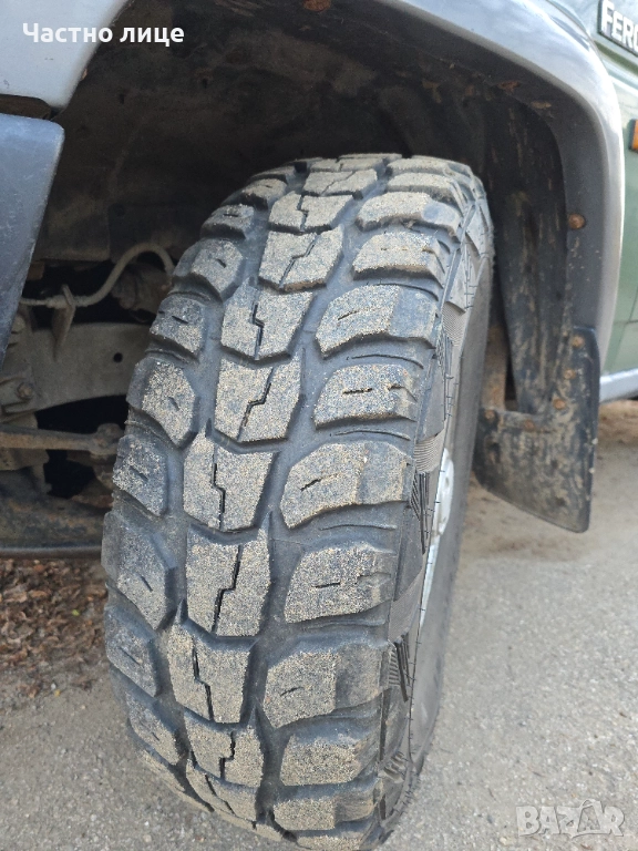 4 броя гуми 235/75/15 Kumho с джанти 5х139.7 за фероза, витара, джимни,нива, снимка 1