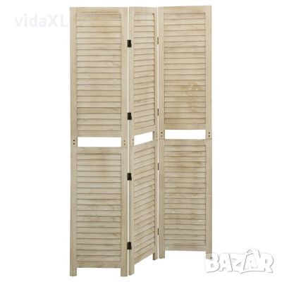 vidaXL Параван за стая, 3 панела, 105x165 cм, пауловния масив(SKU:338578, снимка 1