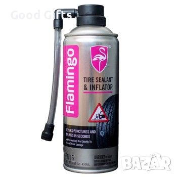 Спрей за спукани гуми FLAMINGO Tire Sealant & Inflator, снимка 1