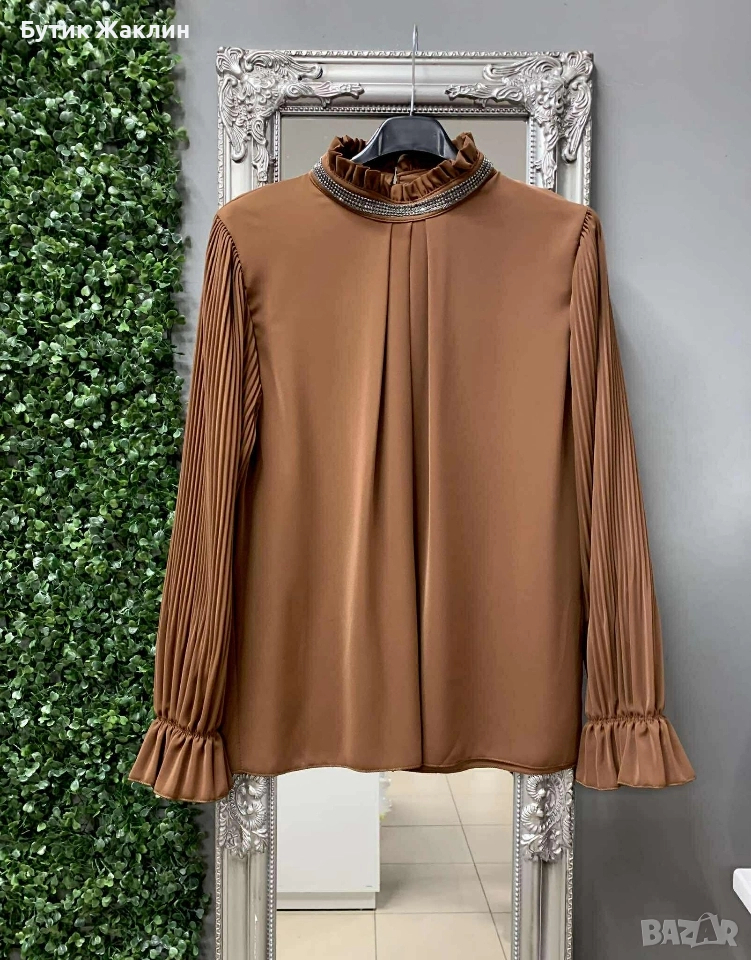 Елегантна риза с камъчета, снимка 1