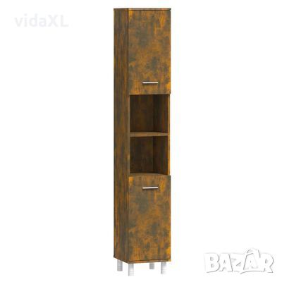 vidaXL Шкаф за баня, опушен дъб, 30x30x179 см, инженерно дърво(SKU:825831, снимка 1