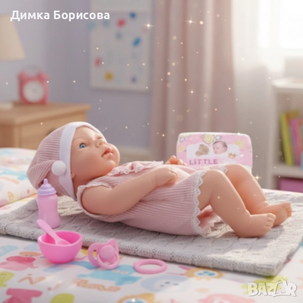 Реалистична кукла бебе Little Mommy с аксесоари - 39см, снимка 1
