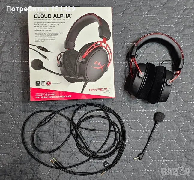 Геймърски слушалки HyperX Cloud Alpha с микрофон gaming headset, снимка 1