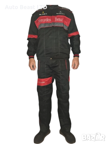 Зимен полугащеризон с яке Mercedes Benz / Мерцедес Бенз Сервизно състезателно работно облекло , снимка 1