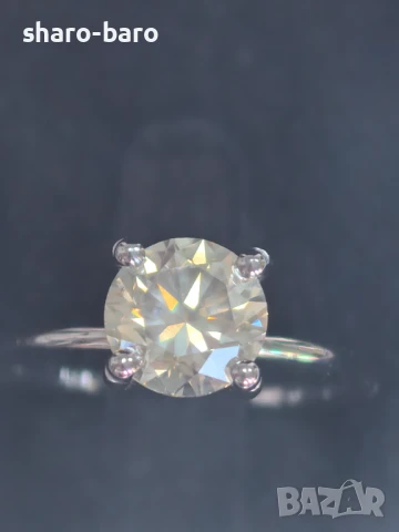 Златен пръстен с диамант 2.16 CT Fancy Color, снимка 6 - Пръстени - 50959073