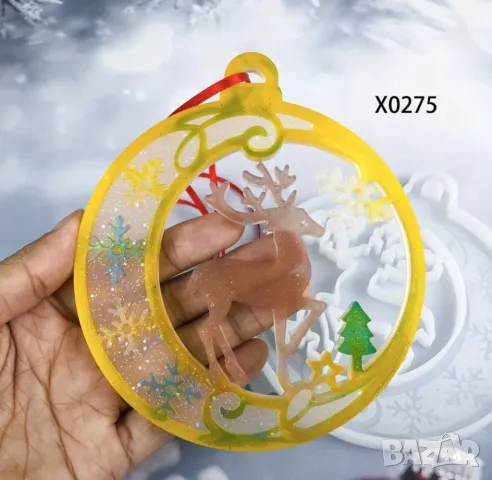 Молд коледна играчка елен 14 см, снимка 6 - Форми - 49470001